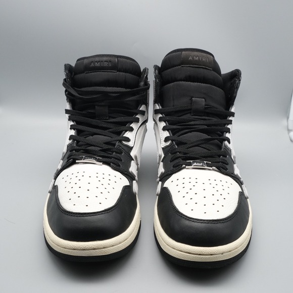 Amiri Skel Top High Mens Size 11 US 44 EU Black White Sneakers - Picture 2 of 13